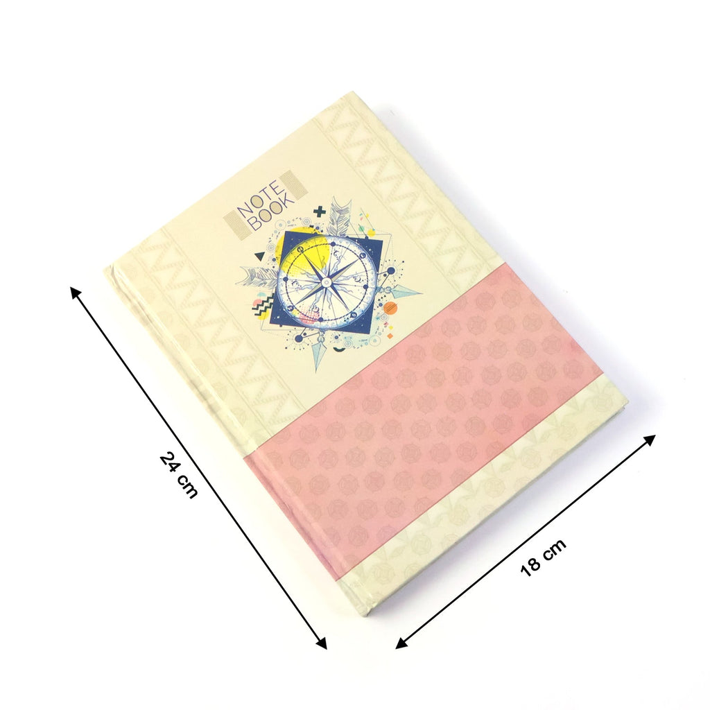 Inner ruled pages of hardbound diary for structured writing
