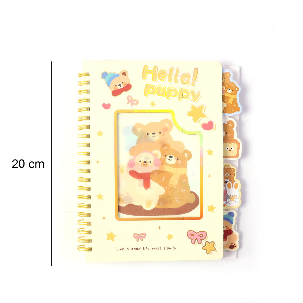 School notebook with spiral binding and fun design