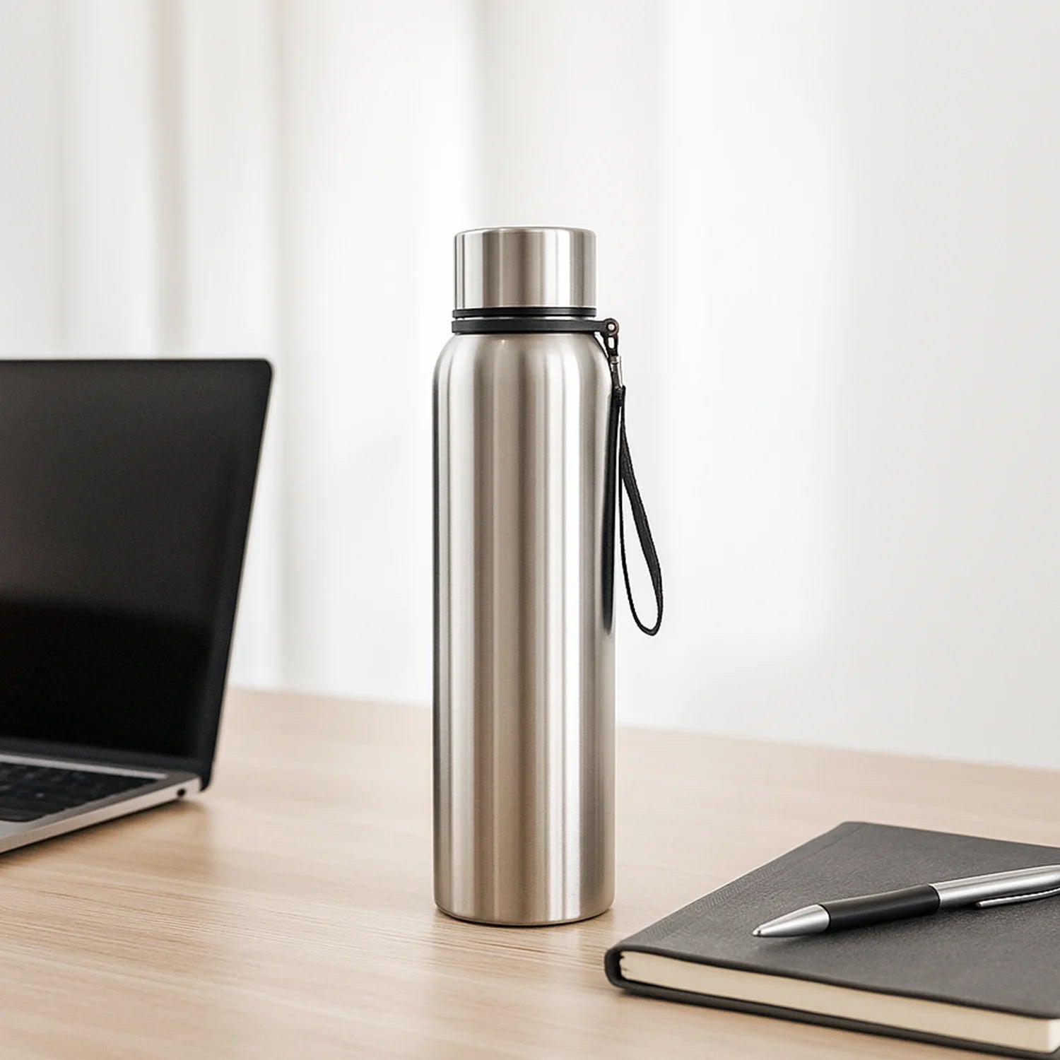 Mini air cooler and stainless steel water bottles combo for office desk