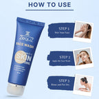 Texture of Zequz Vitamin C brightening face wash product