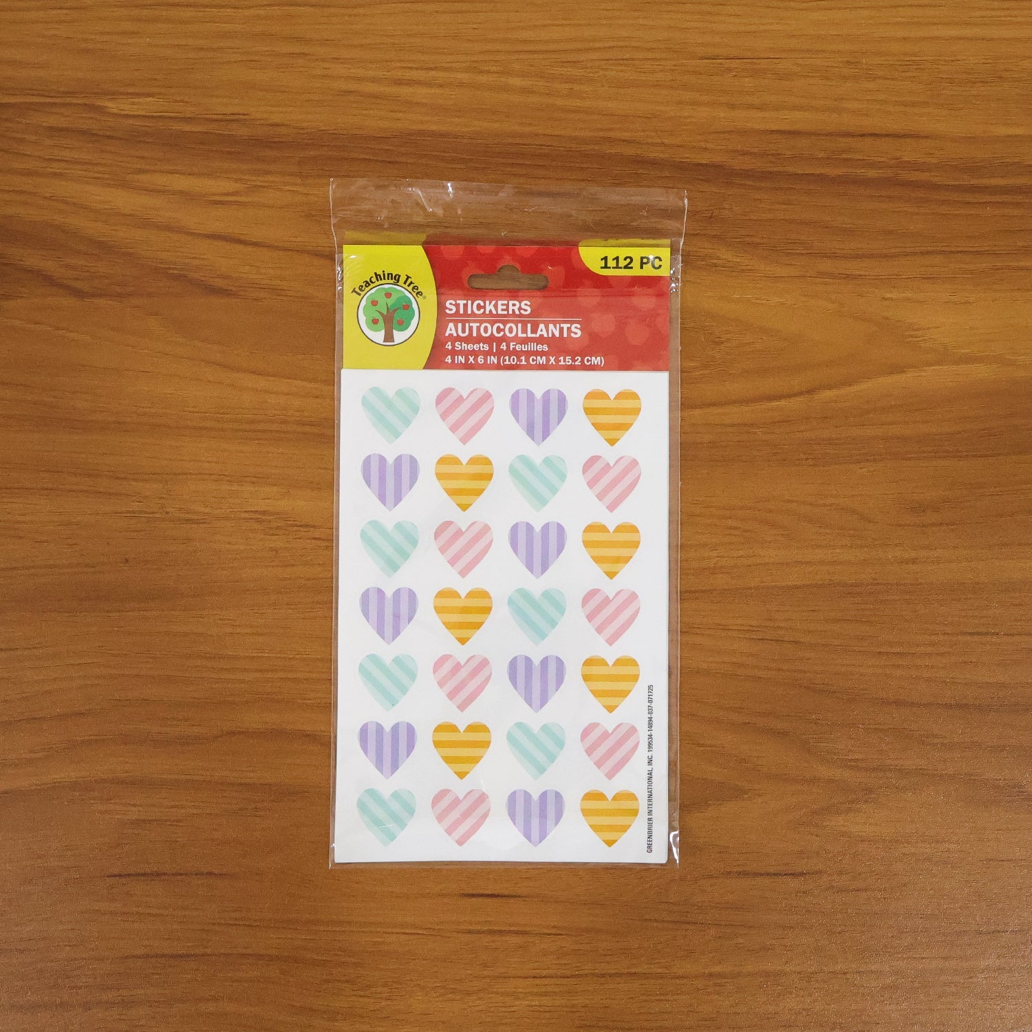 Bright and vibrant multicolor heart shape stickers for crafts