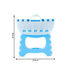Foldable step stool with textured non-slip surface for safety