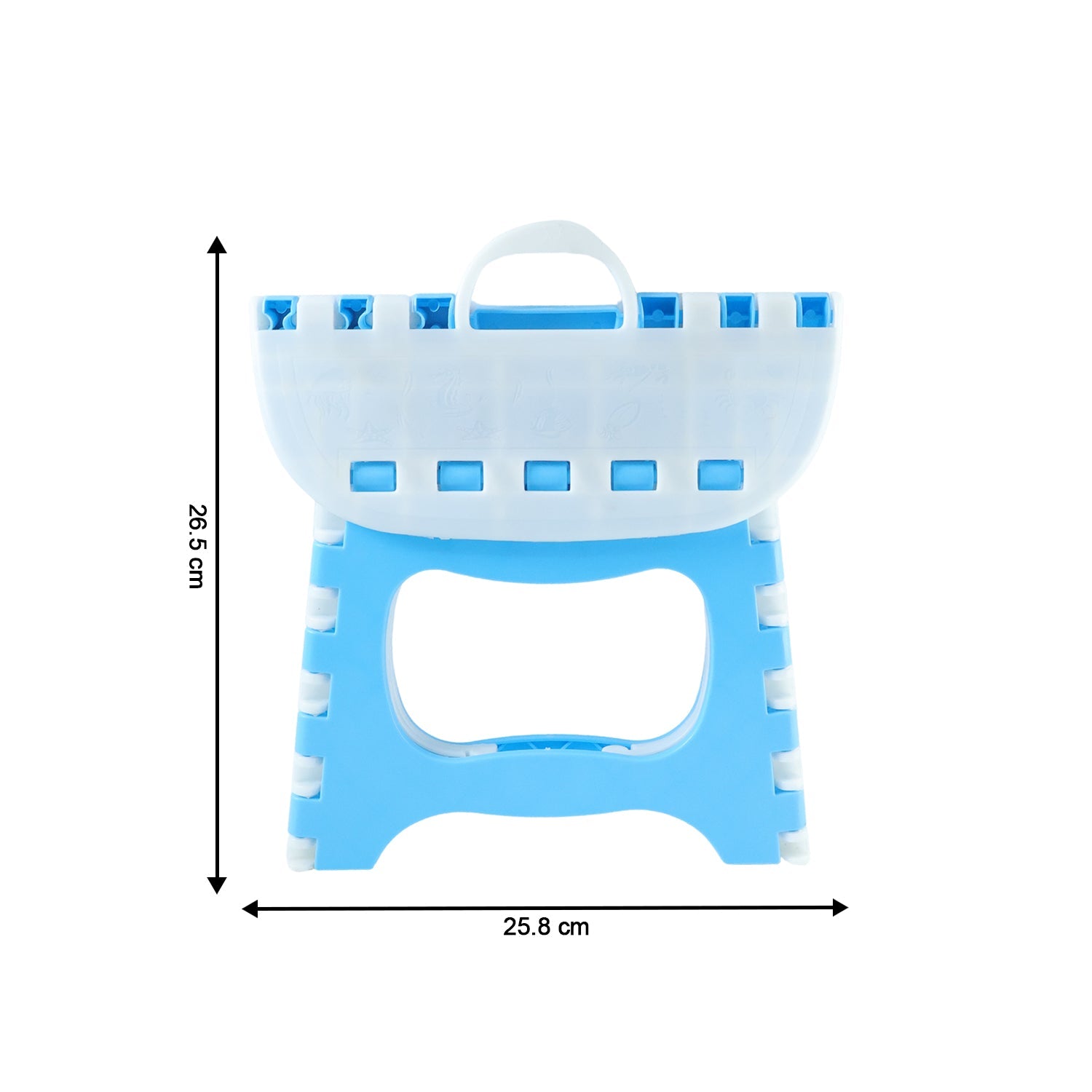 Foldable step stool with textured non-slip surface for safety