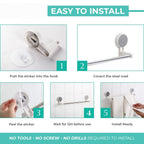 Rust-resistant towel rack securely mounted on bathroom wall