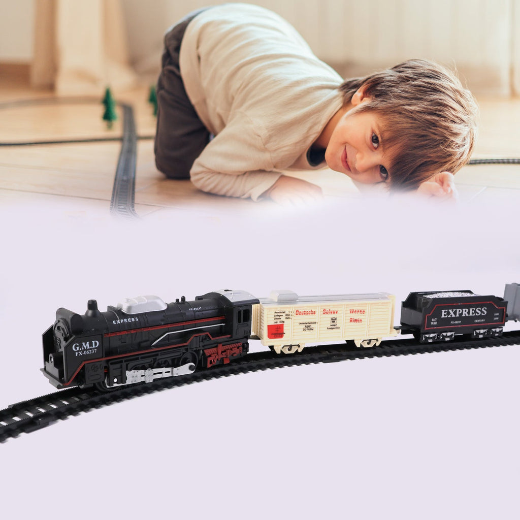 Fully assembled battery operated train running on circular track