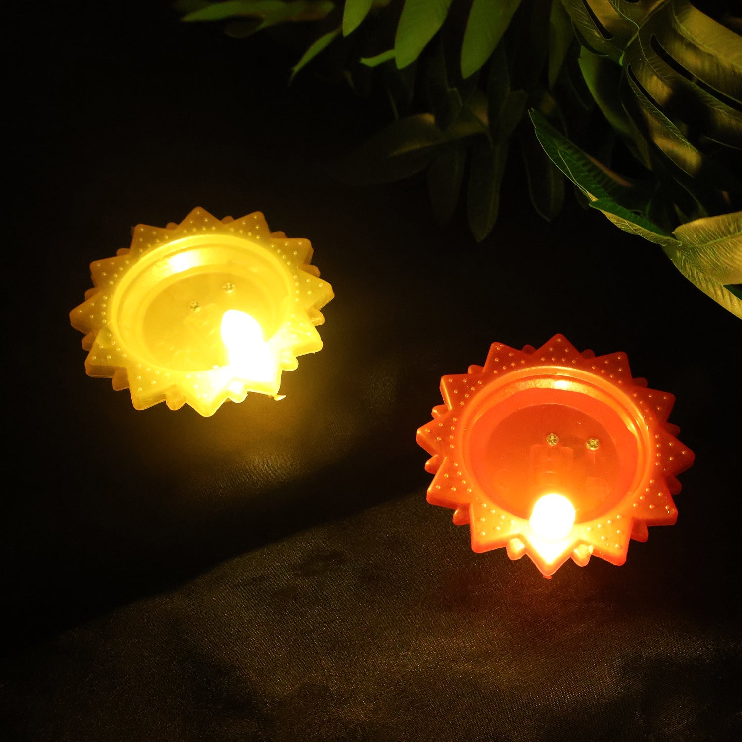 Spiritual decorative water sensor LED diya emitting flameless glow