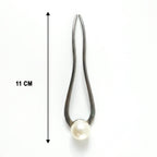 Minimalist pearl hair pin clip