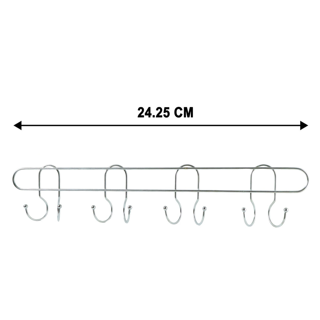 Multi-hook rack for towels, bags, keys, and household accessories