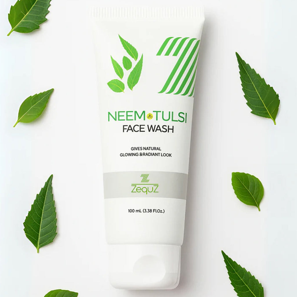 Flip-cap squeeze tube of Zequz Neem & Tulsi Face Wash