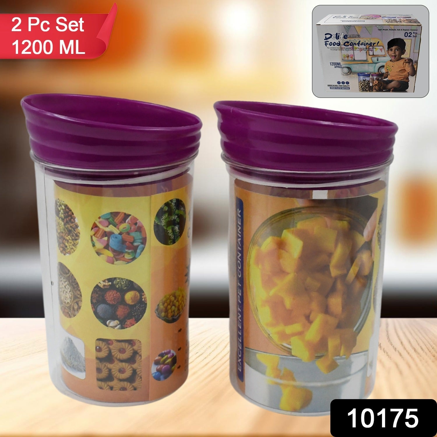 Close-up of the secure blue lid on a transparent plastic food container, showing airtight seal.