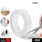 Roll of clear double-sided nano gel tape ready for use.