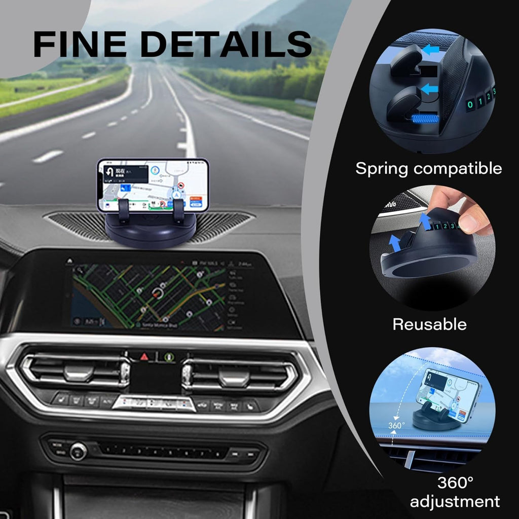Detailed view of the non-slip phone grip mechanism and durable ABS plastic.