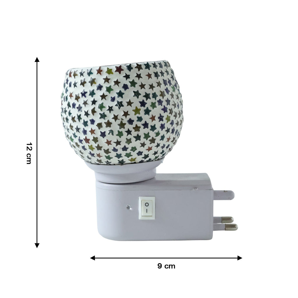 Star pattern night lamp projecting beautiful decorative light effects on wall
