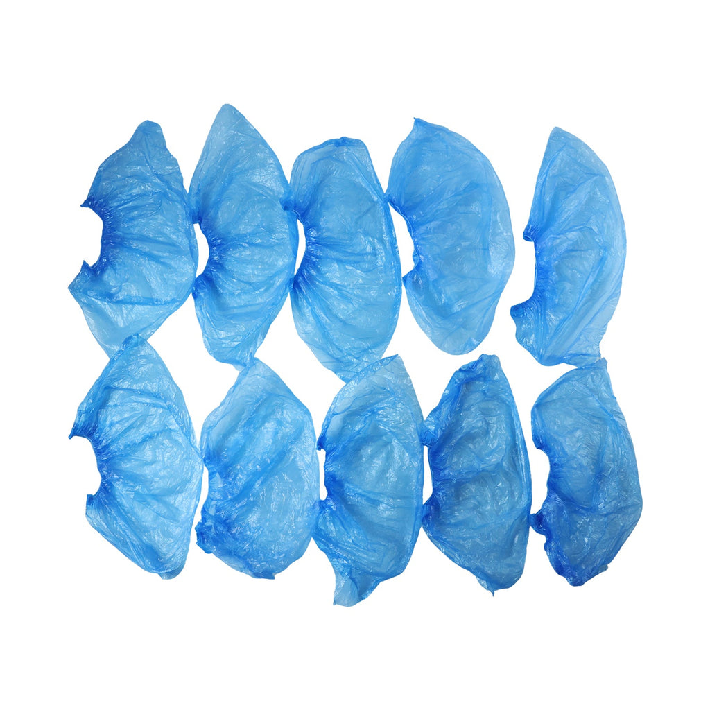 Pack of 5 pairs of disposable plastic shoe covers