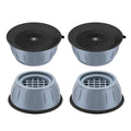 Set of four anti vibration pads with suction cup feet for washing machines.