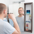 Side view of a compact, portable toothbrush holder with a secure cover.