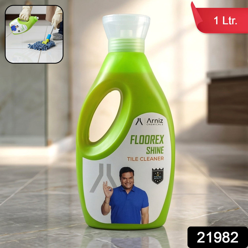 Floor cleaning solution in easy-pour bottle