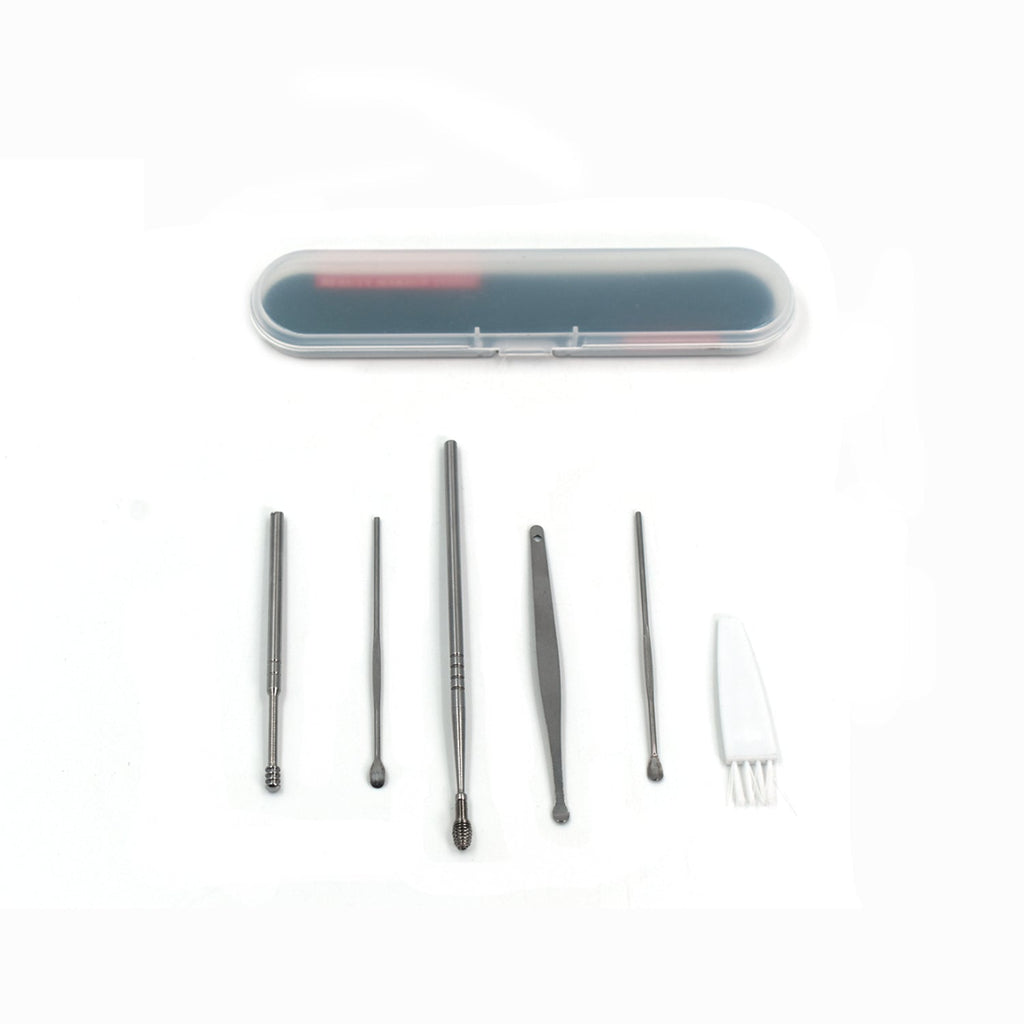 Compact, portable carrying case designed to store the ear care kit safely.