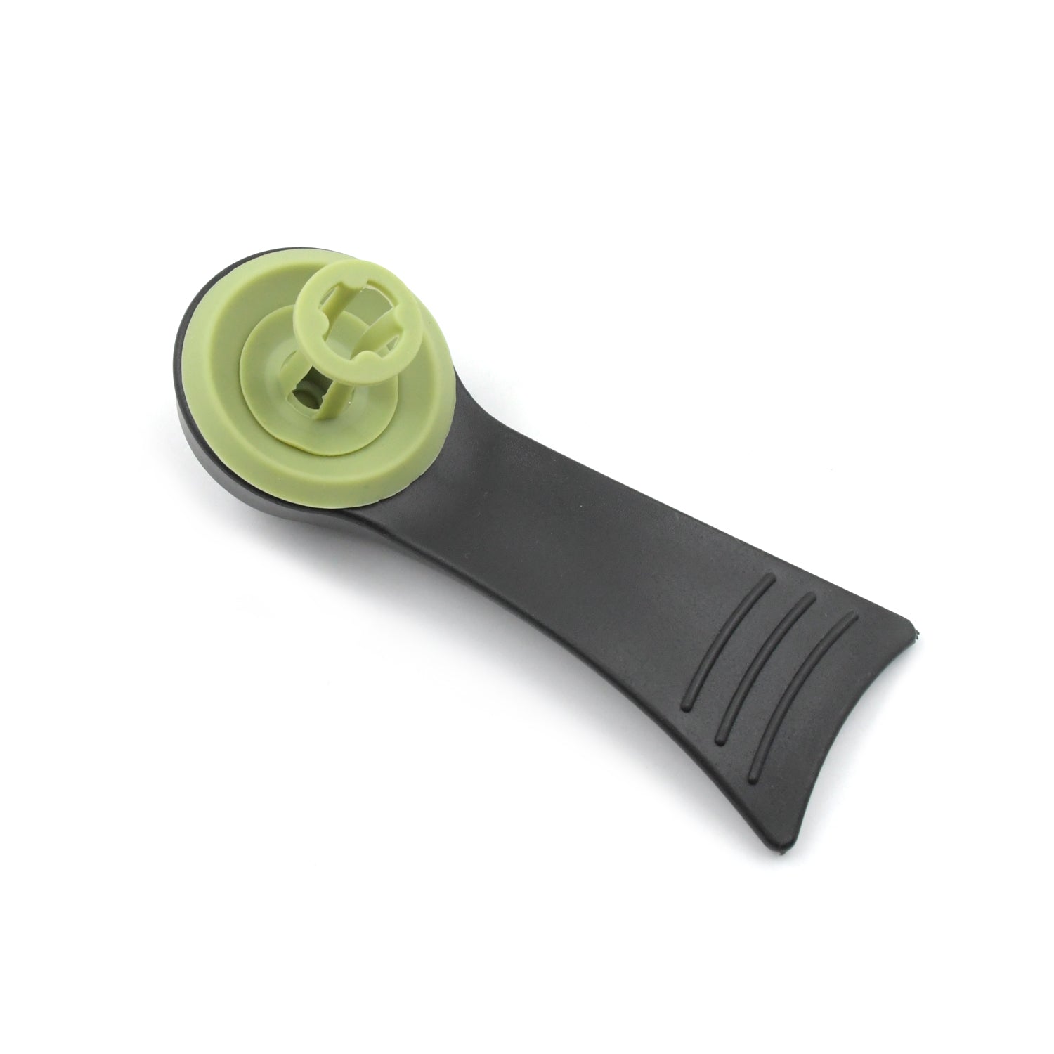 Complete view of the pressure cooker handle and air release valve.