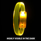 RunBright LED multicolor bracelet enhancing night visibility for outdoor activities.