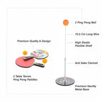 Elastic shaft flexibility shown on the Portable Wiff Waff ping pong trainer.