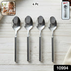 Elegant silver polished stainless steel table spoons