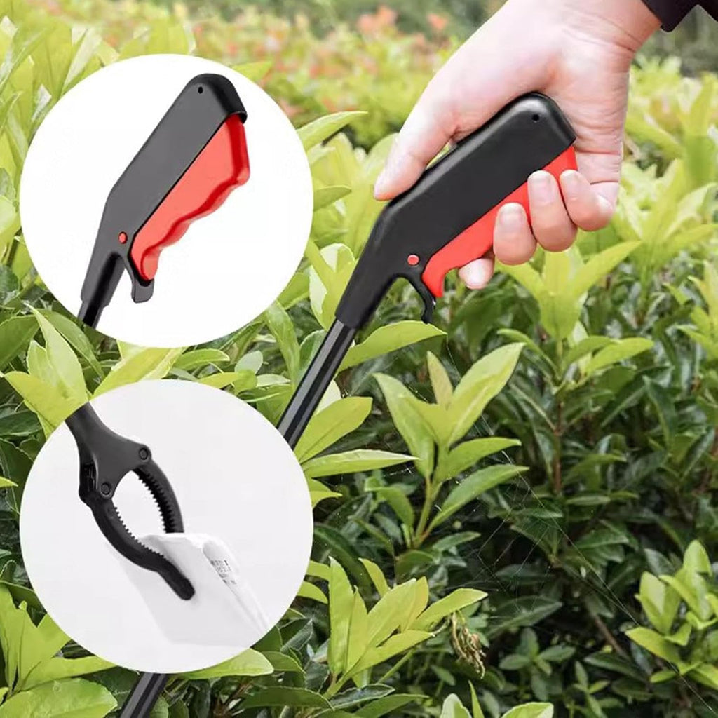 The full length of the robust pick up stick for elderly, ready for use.
