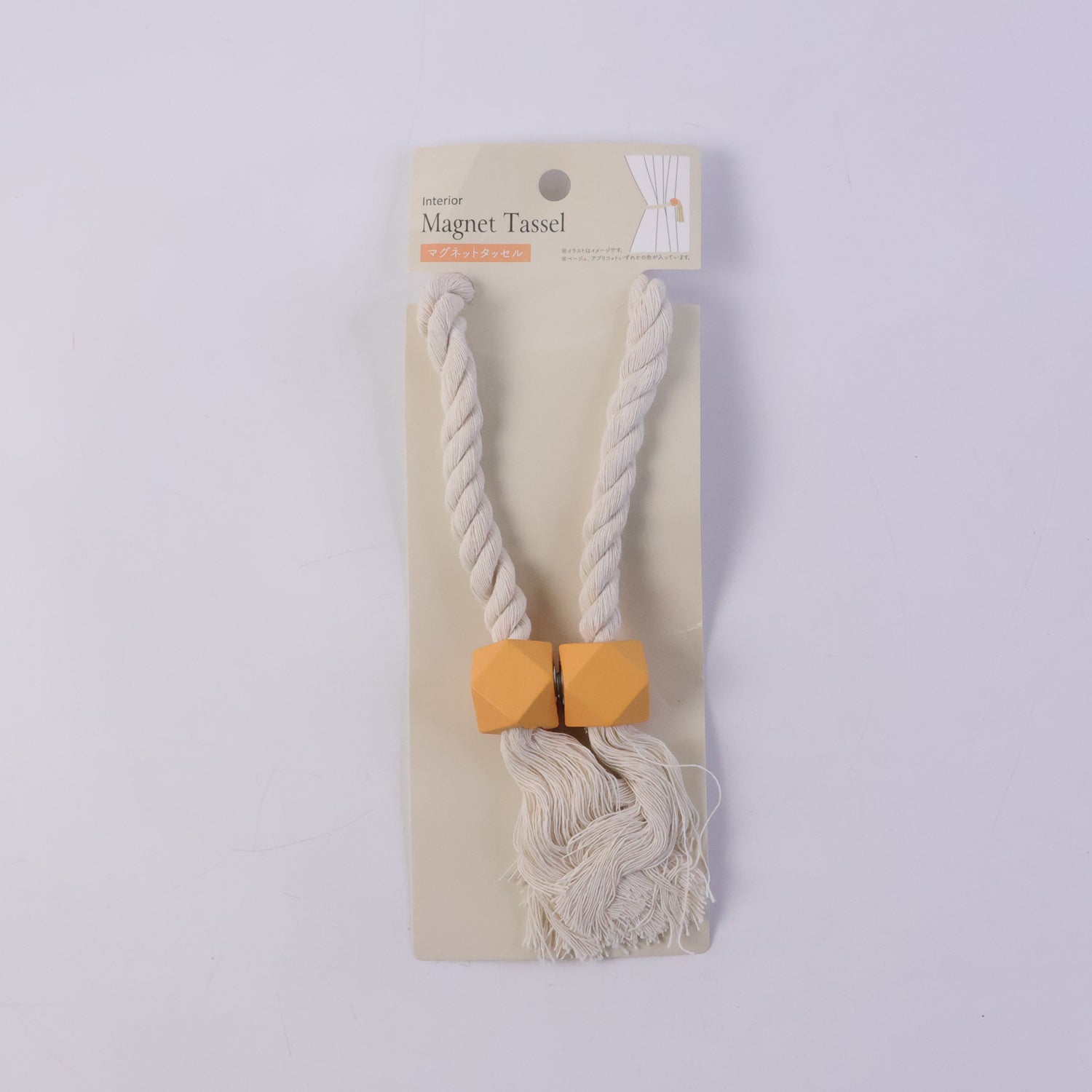 Stylish magnetic strap for curtains, demonstrating its flexible use.