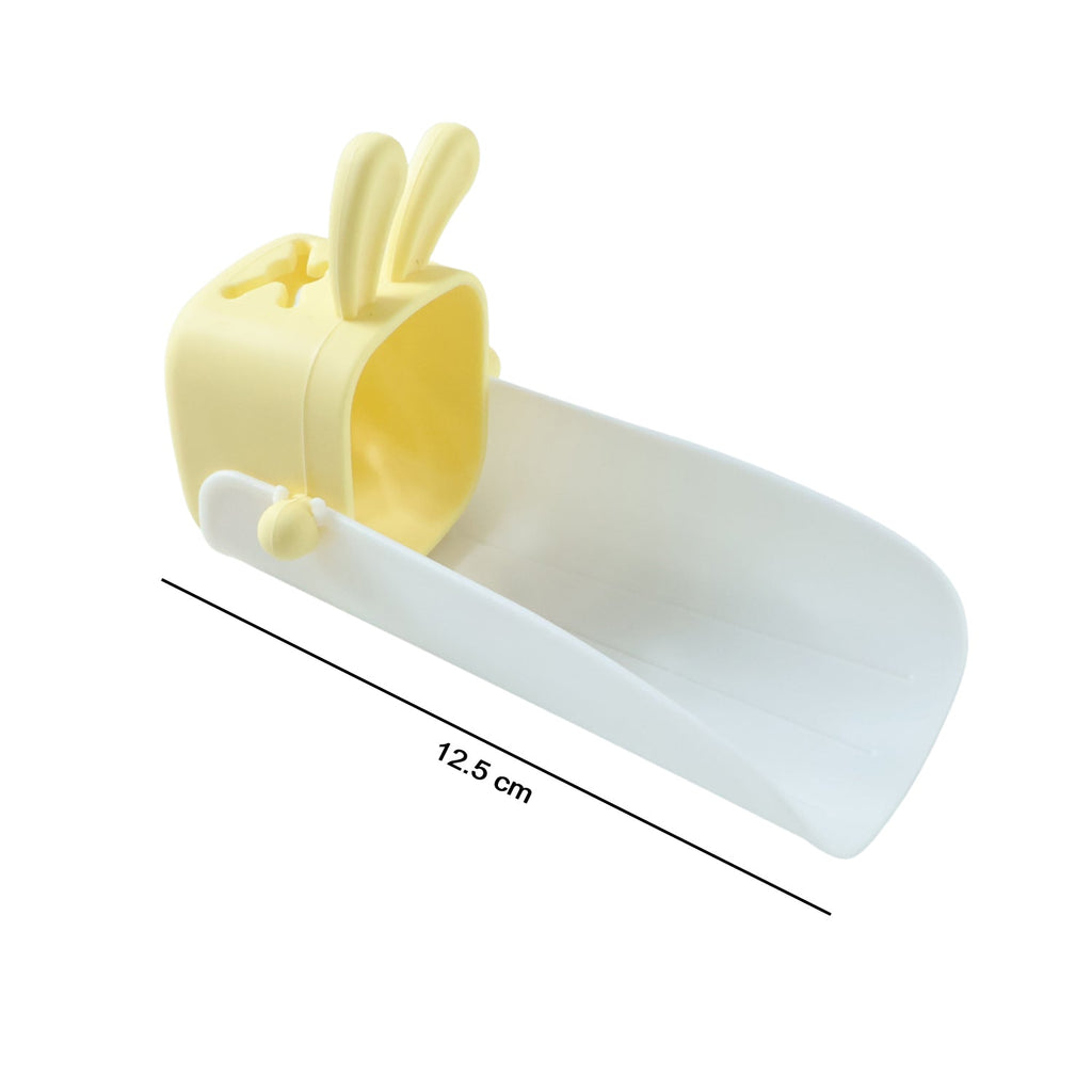 Bathroom tap extender for kids with splash-free water flow