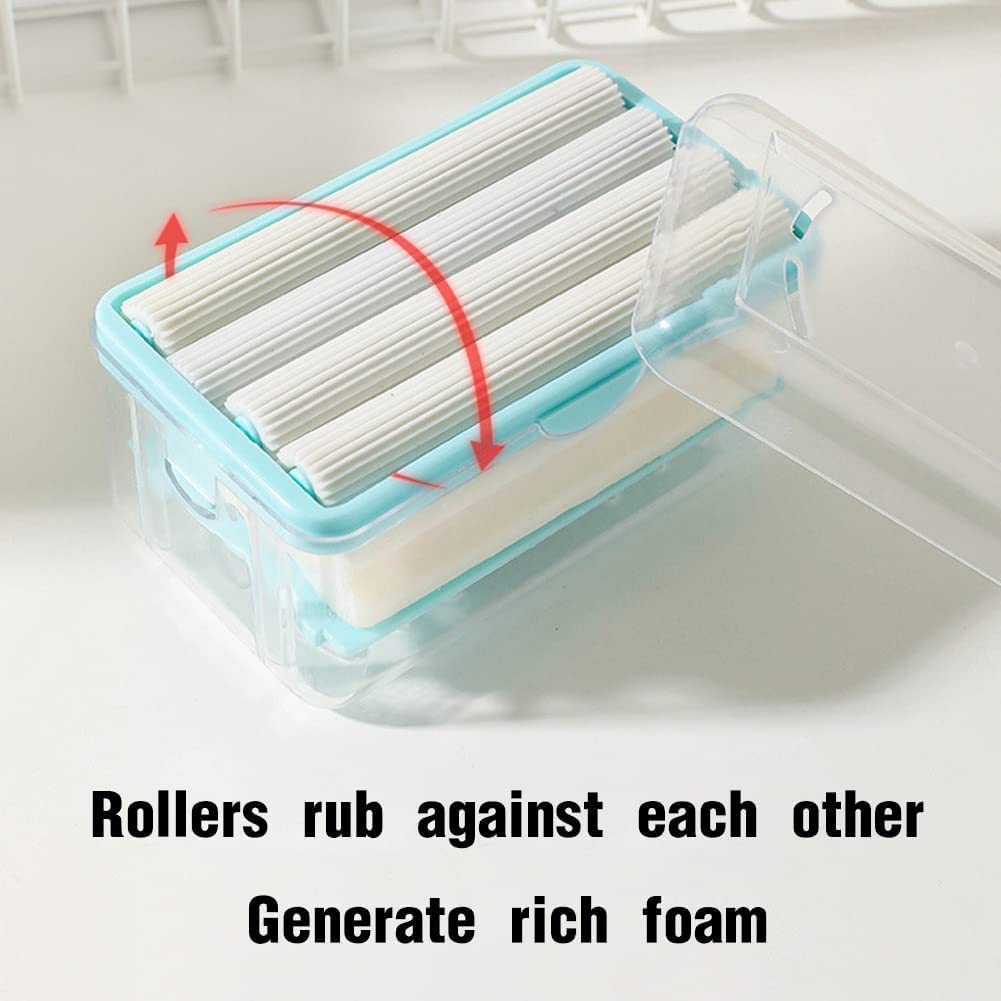 Close-up of the rubber roller and spring mechanism inside the soap dispenser.