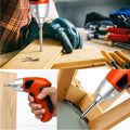 Compact electric screwdriver set with 45 precision bits in storage case