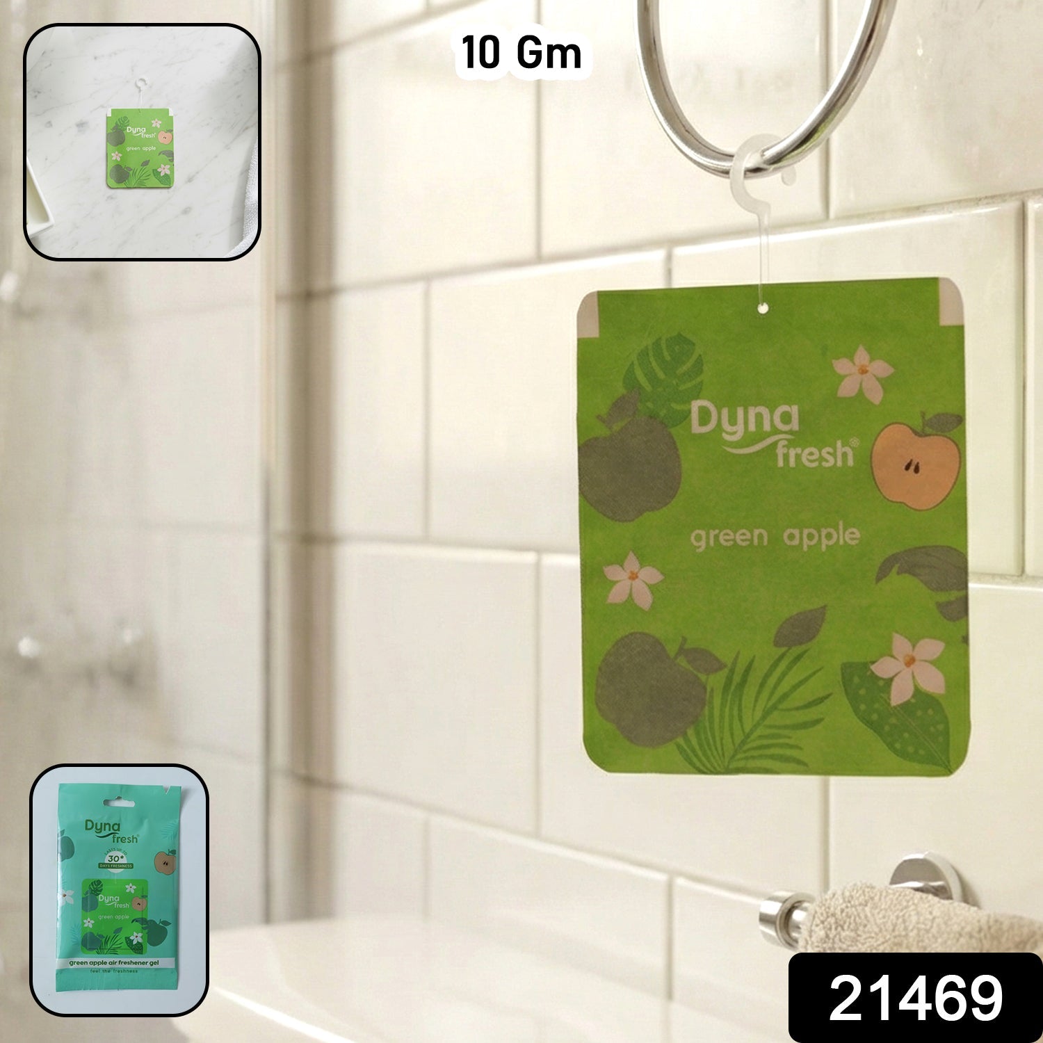 Fresh green apple fragrance gel deodorizer for small spaces