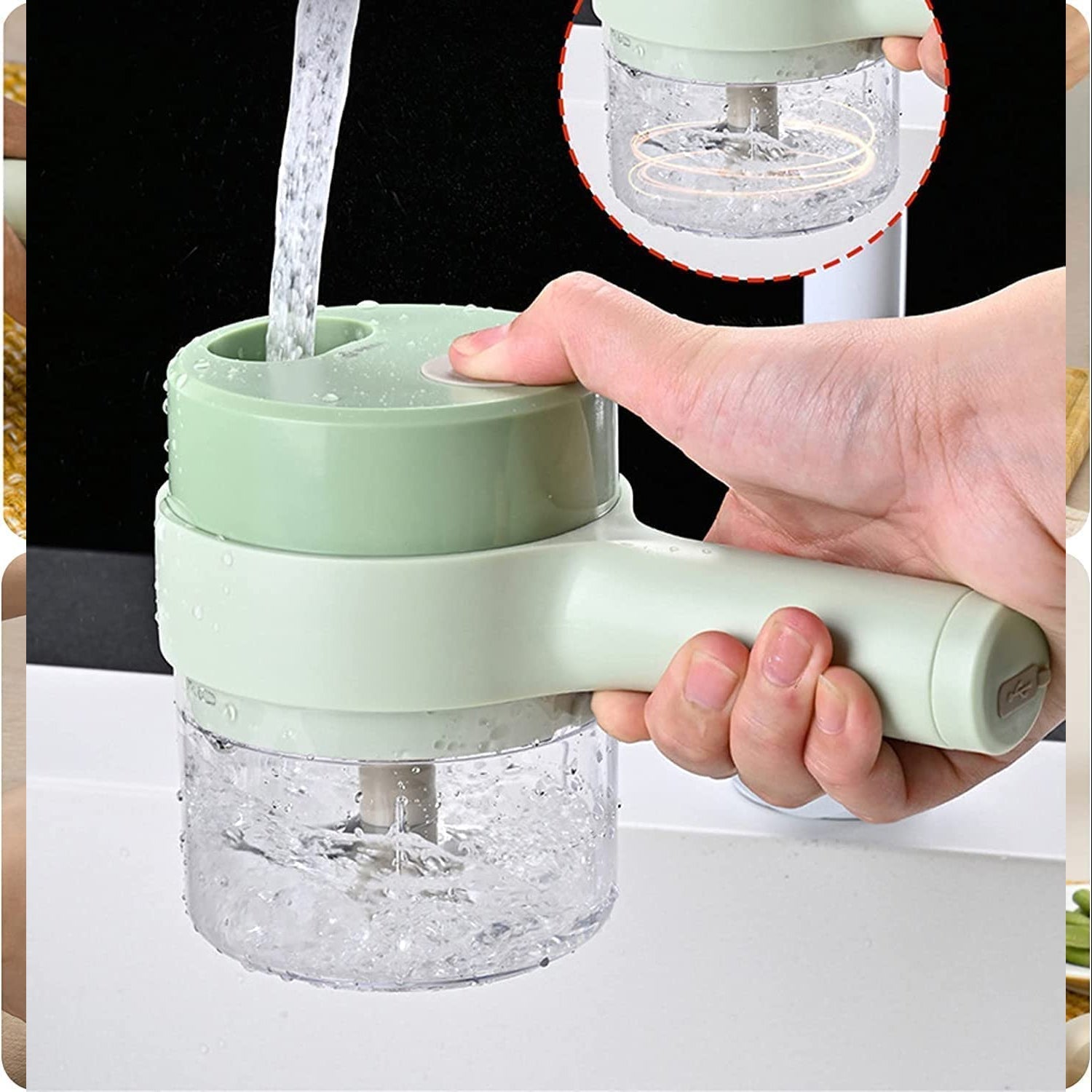 Versatile electric kitchen gadget for quick food prep.