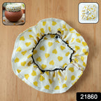 Cotton pot cover with elastic edge ensuring snug fit