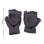 Winter fingerless gloves being worn during cold weather