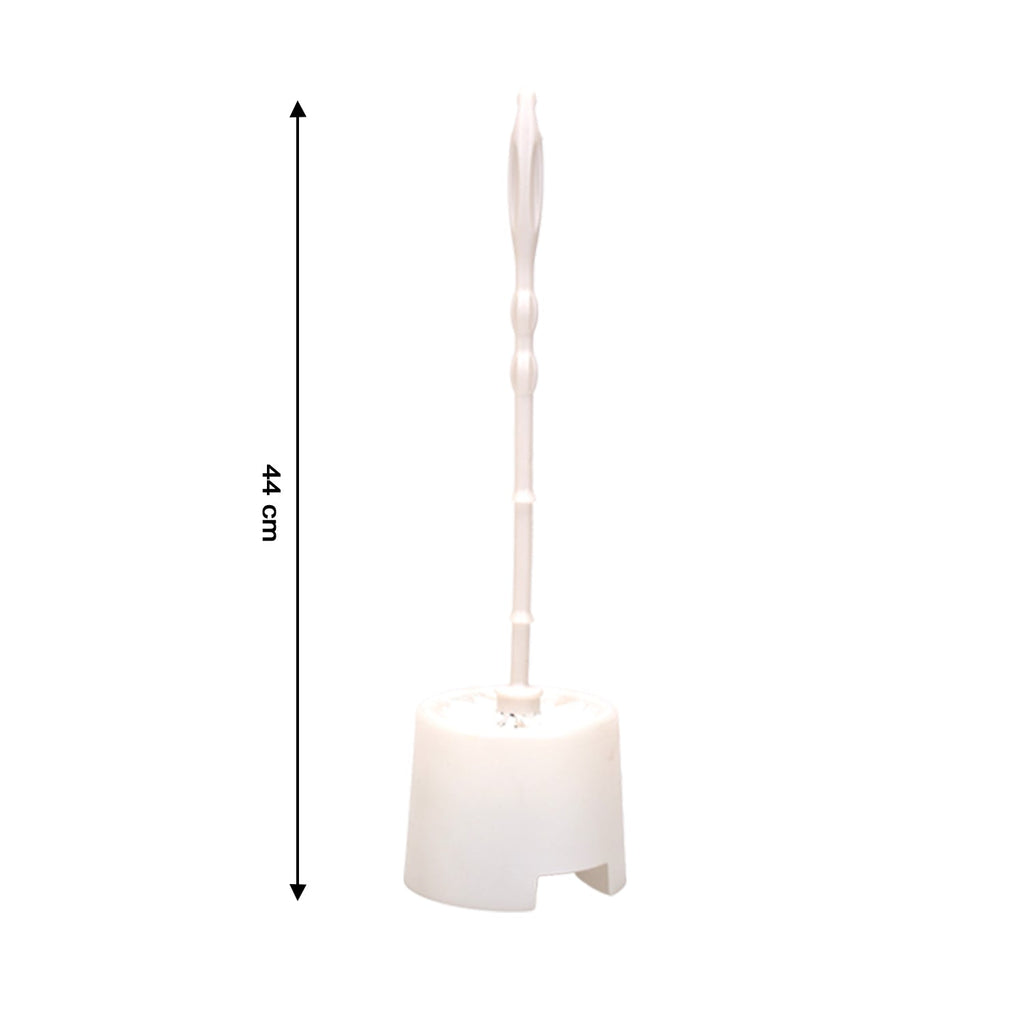 Top-down view of the Pro Clean toilet cleaning brush neatly stored in its holder.