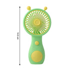 Cartoon themed portable handheld fan with USB recharge