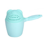 Baby Shampoo Shower Cup with a cute cartoon design and soft, flexible rim for comfortable hair washing.