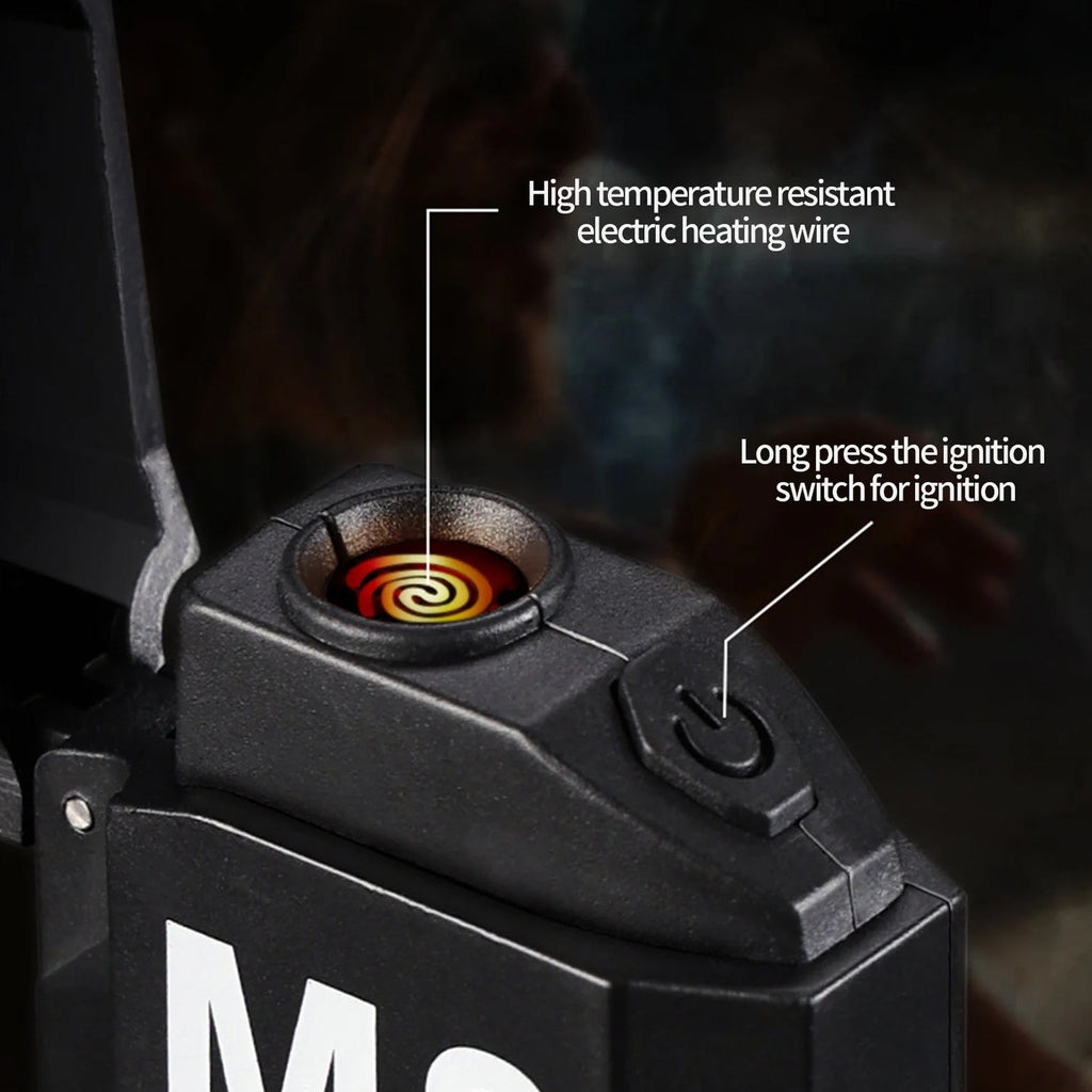 Portable high brightness mini torch lighter angled view