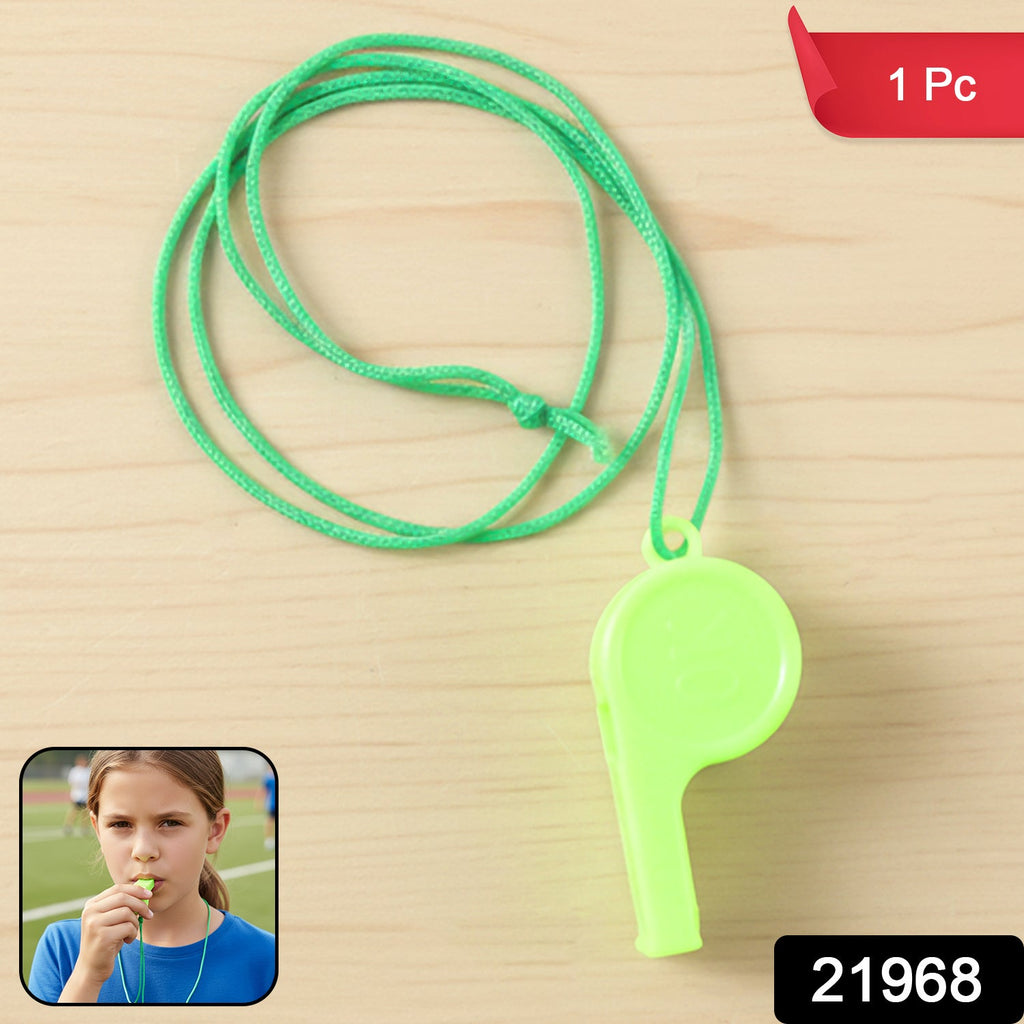 Whistle with neck lanyard for easy carrying during outdoor activities