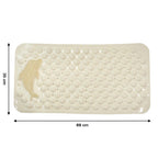 Anti-slip bath mat on wet bathroom floor enhancing safety and grip
