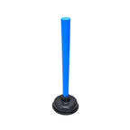 Easy-grip handle of the efficient toilet clog remover.