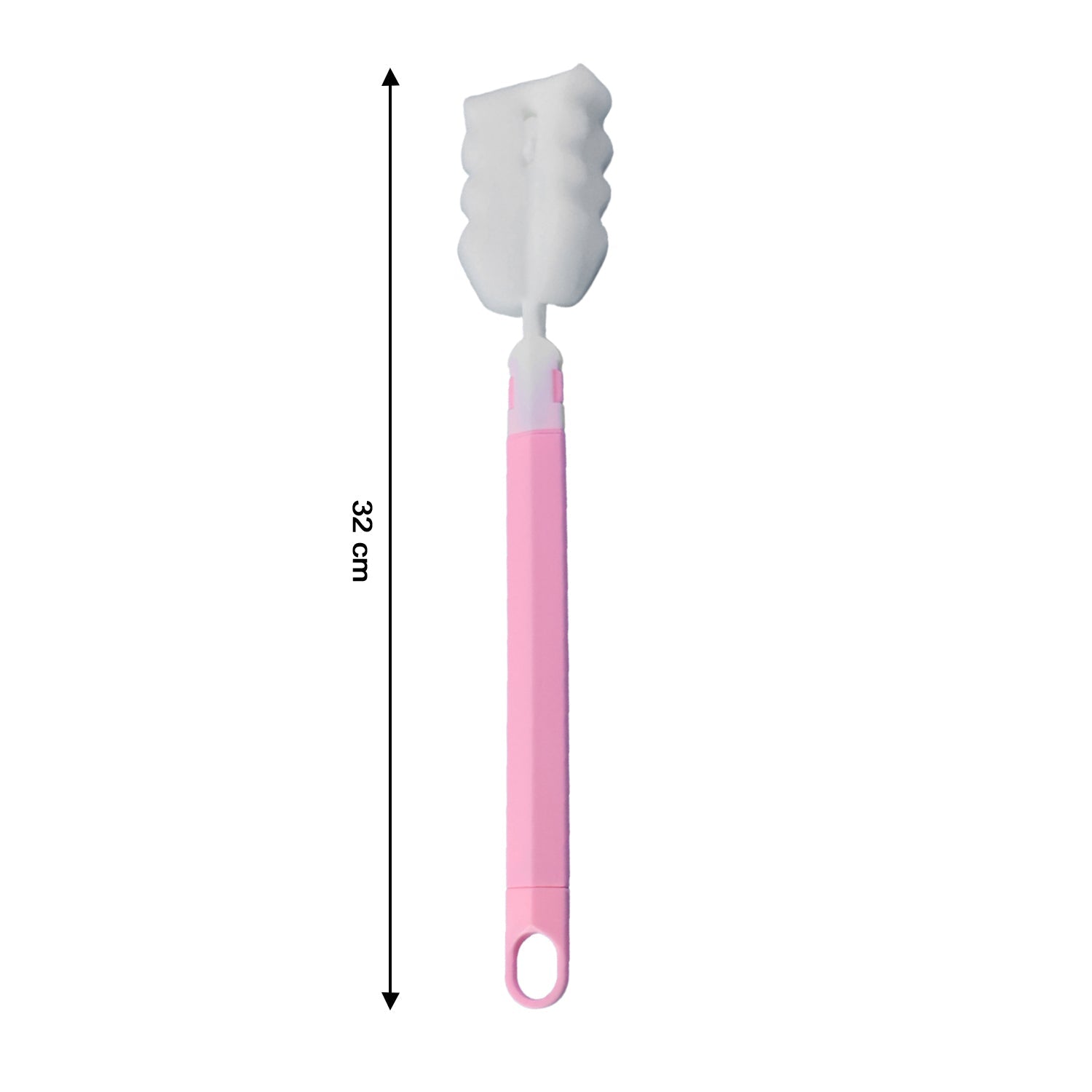 Flexible silicone bottle brush for thorough cleaning of bottles and containers