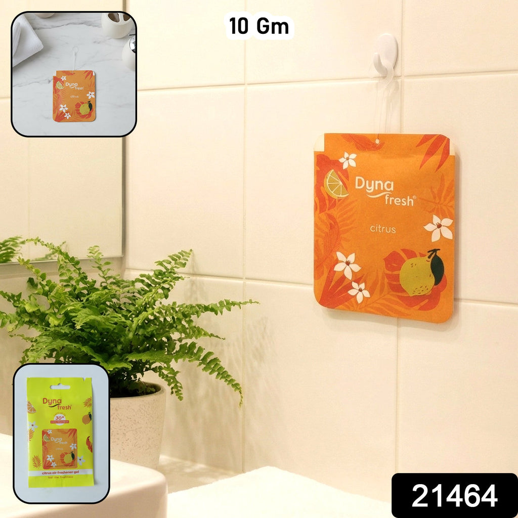 Lemon citrus fragrance gel air freshener for small spaces