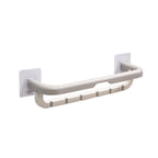 Step-by-step no-drill installation process for the Siplix towel rack.