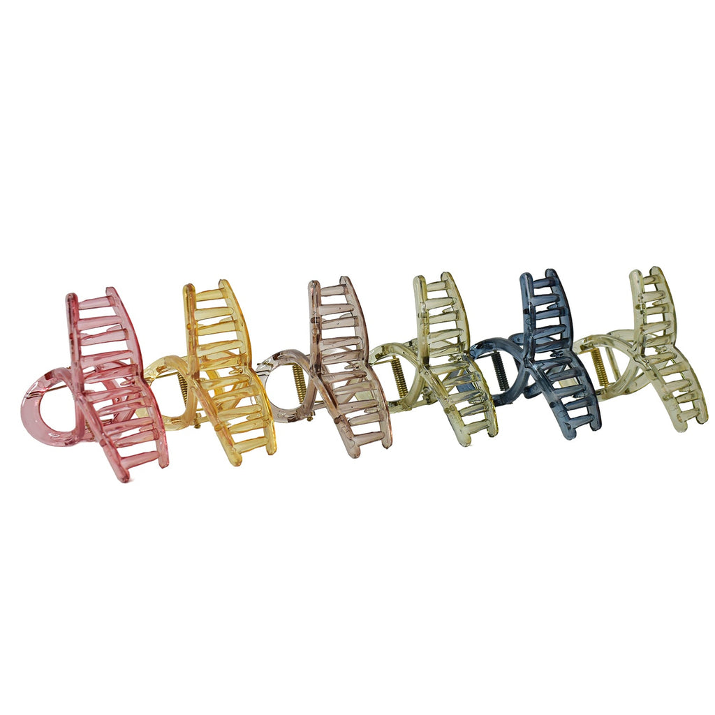 Side profile of matte plastic hair clamp showing compact size