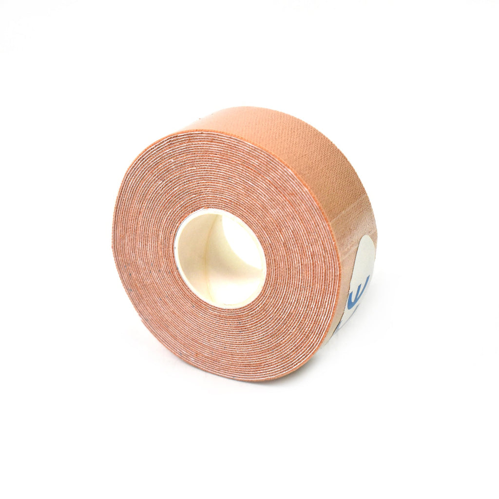 Face sculpting tape applied to reduce nasolabial folds and fine lines.