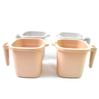 Durable and safe BPA-free plastic bath mug, designed for long-lasting use.