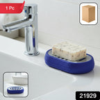 Bathroom soap dish tray with anti-slip design