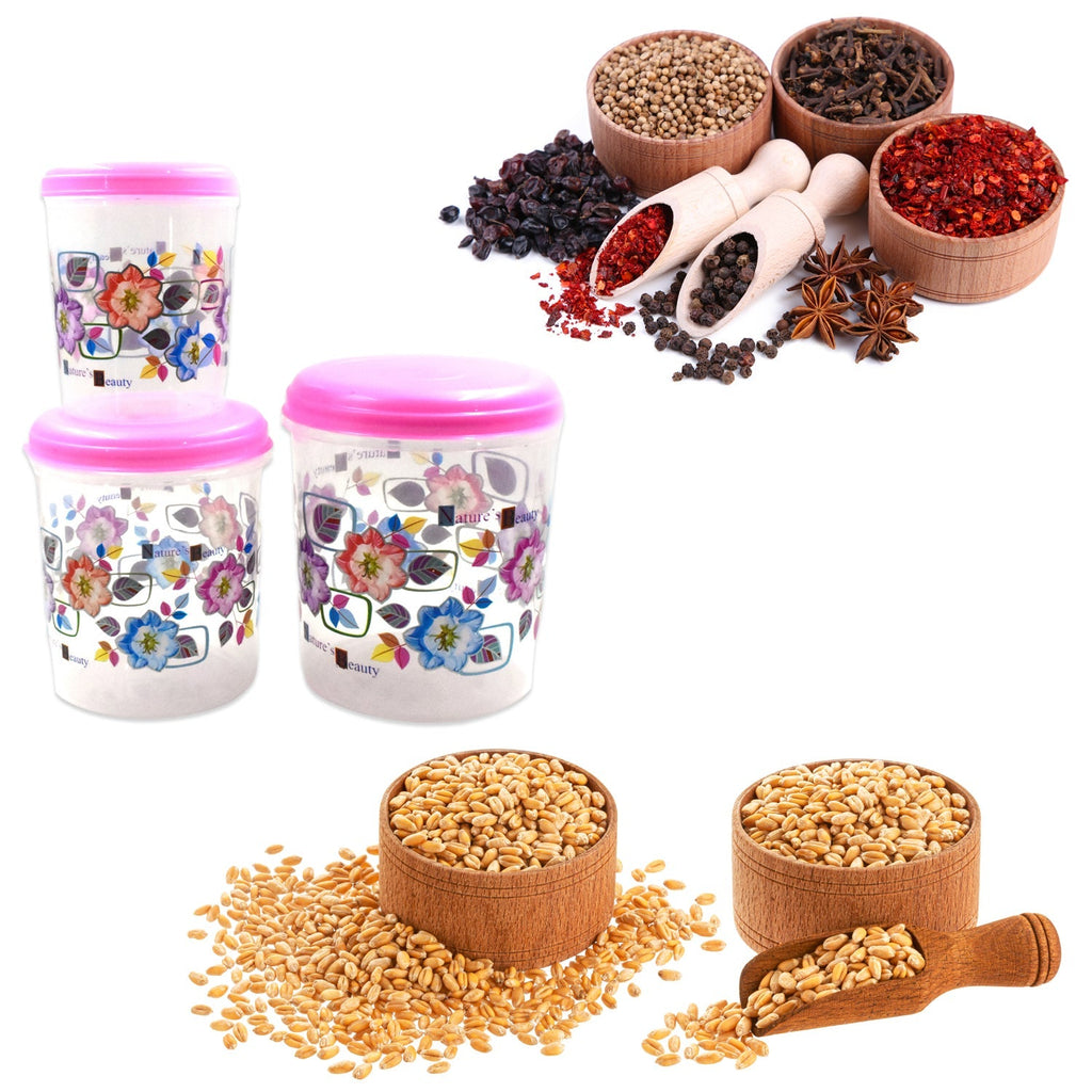 Versatile 3-piece plastic storage container set, suitable for multiple storage needs.